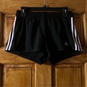 Adidas Women's AeroReady Athletic Shorts Black with pink Accents